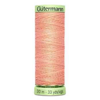 02 Нить Top Stitch для отстрочки, 30м, 100% п/э Gutermann 744506 (586 спелый персик)