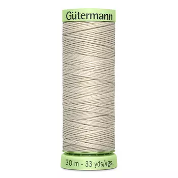 02 Нить Top Stitch для отстрочки, 30м, 100% п/э Gutermann 744506 (299 св.серо-бежевый)