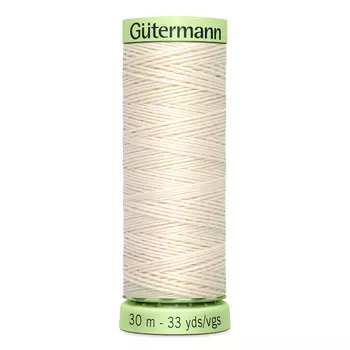 02 Нить Top Stitch для отстрочки, 30м, 100% п/э Gutermann 744506 (802 молочно-бежевый)