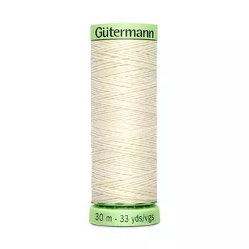 02 Нить Top Stitch для отстрочки, 30м, 100% п/э Gutermann 744506 (001 молочный)