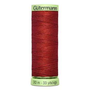 02 Нить Top Stitch для отстрочки, 30м, 100% п/э Gutermann 744506 (221 красно-терракотовый)