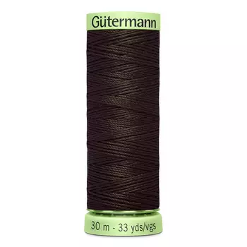 02 Нить Top Stitch для отстрочки, 30м, 100% п/э Gutermann 744506 (697 венге)
