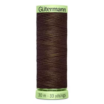 02 Нить Top Stitch для отстрочки, 30м, 100% п/э Gutermann 744506 (694 кофейный)
