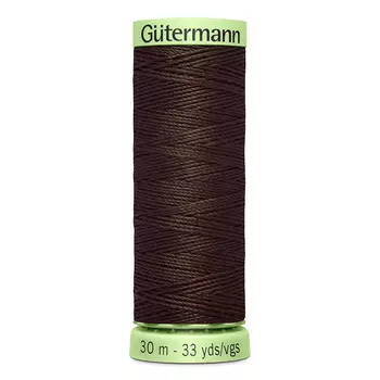 02 Нить Top Stitch для отстрочки, 30м, 100% п/э Gutermann 744506 (696 т.шоколад)