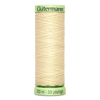 02 Нить Top Stitch для отстрочки, 30м, 100% п/э Gutermann 744506 (610 св.кремово-желтый)