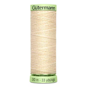 02 Нить Top Stitch для отстрочки, 30м, 100% п/э Gutermann 744506 (414 св.кремово-бежевый)