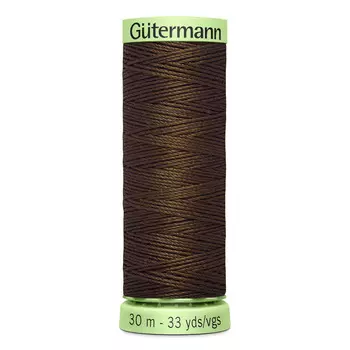 02 Нить Top Stitch для отстрочки, 30м, 100% п/э Gutermann 744506 (406 шоколад)