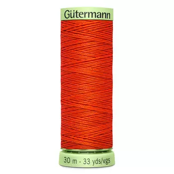 02 Нить Top Stitch для отстрочки, 30м, 100% п/э Gutermann 744506 (155 яркий апельсин)