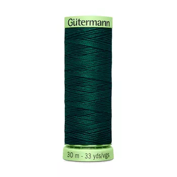 02 Нить Top Stitch для отстрочки, 30м, 100% п/э Gutermann 744506 (018 т.малахит)