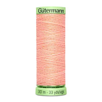 02 Нить Top Stitch для отстрочки, 30м, 100% п/э Gutermann 744506 (165 жемчужно-персиковый)