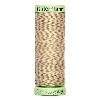 02 Нить Top Stitch для отстрочки, 30м, 100% п/э Gutermann 744506 (186 крем-брюле)