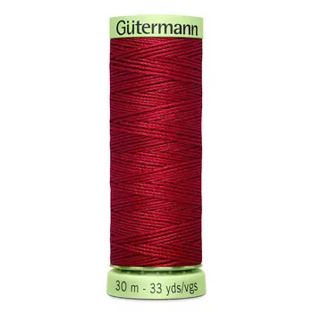 02 Нить Top Stitch для отстрочки, 30м, 100% п/э Gutermann 744506 (367 т.красный)
