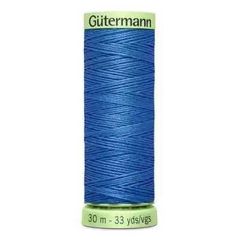 02 Нить Top Stitch для отстрочки, 30м, 100% п/э Gutermann 744506 (213 голубой джинс)
