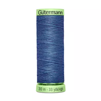 02 Нить Top Stitch для отстрочки, 30м, 100% п/э Gutermann 744506 (112 серо-синий джинс)