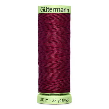 02 Нить Top Stitch для отстрочки, 30м, 100% п/э Gutermann 744506 (375 красная слива)