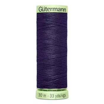 02 Нить Top Stitch для отстрочки, 30м, 100% п/э Gutermann 744506 (387 чернильно-черный)