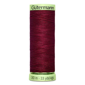 02 Нить Top Stitch для отстрочки, 30м, 100% п/э Gutermann 744506 (368 бордо)