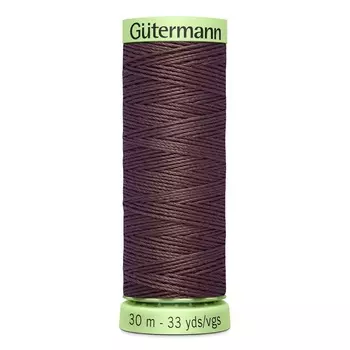02 Нить Top Stitch для отстрочки, 30м, 100% п/э Gutermann 744506 (883 т.горький шоколад)
