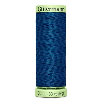 02 Нить Top Stitch для отстрочки, 30м, 100% п/э Gutermann 744506 (967 водная синь)