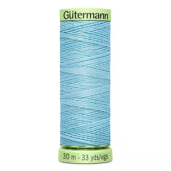 02 Нить Top Stitch для отстрочки, 30м, 100% п/э Gutermann 744506 (195 голубой лед)
