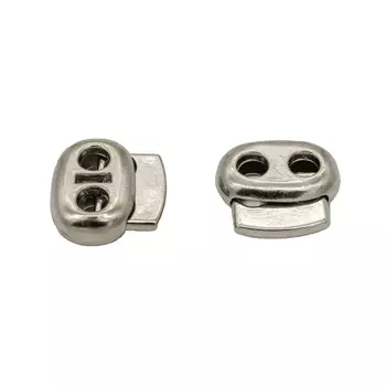 0305-3032 Стопор плоский 2отв. d=4мм, 17*16мм, пластик под металл, упак(4шт) Hobby&amp;Pro (никель)