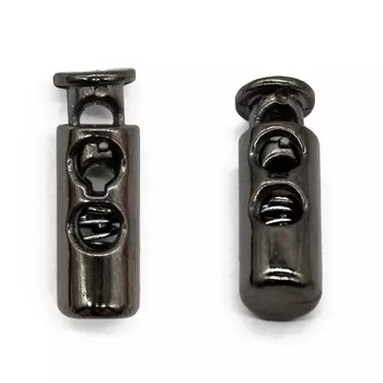 0305-3124 Стопор 'Цилиндр' 2отв. d=4,4мм, 24*8мм, пластик под металл, упак(4шт) Hobby&amp;Pro (черный никель)