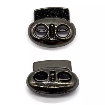 0305-5060 Стопор плоский 2отв. d=4,5мм, 17*15,5мм, металл, упак(4шт) Hobby&amp;Pro (черный никель)