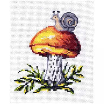 0332 Канва с рисунком Матренин посад 'Грибок' 16*20 см (10*12 см)