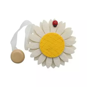 0368-0127 Клипса-магнит из фетра для штор 'ромашка' 'Астра' (А863 св.золото)