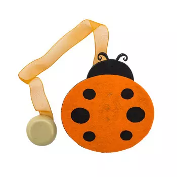 0368-0175 Клипса-магнит из фетра для штор 'божья коровка' 'Астра' (C523/C071)