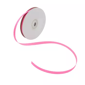 03 Лента атласная 6мм*32,9м (8040 яр.розовый (неон))