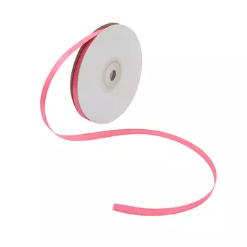 03 Лента атласная 6мм*32,9м (8049 яр.розовый)