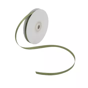 03 Лента атласная 6мм*32,9м (8081/3143 хаки)