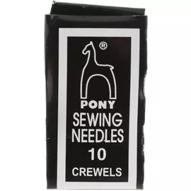 04160 Иглы ручные для вышивания и шитья Crewels с золотым ушком № 10, 25 шт PONY