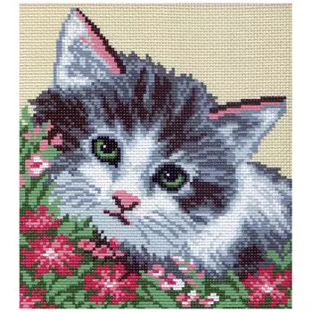 0435-1 Канва с рисунком Матренин посад 'Мурка' 28*37см