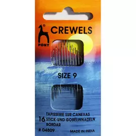 04809 Иглы для вышивания и бисера № 9, 16 шт PONY