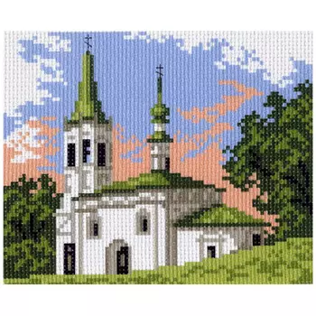 0480 Канва с рисунком Матренин посад 'Утро' 16*20 см (10*12 см)