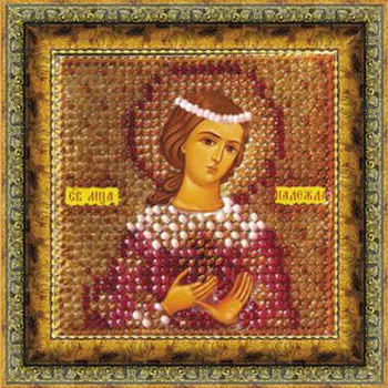048ПМИ Набор для вышивания бисером 'Вышивальная мозаика' Икона 'Св. Мученица Надежда', 6,5*6,5 см
