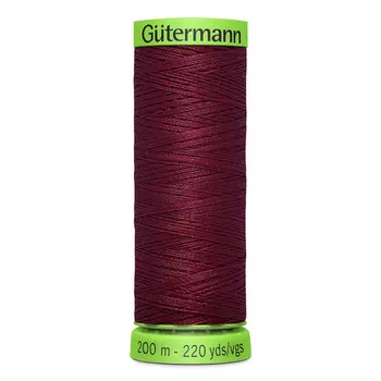 04 Нить Extra Fine 150 для особо деликатных тканей, 200м, 100% п/э Gutermann 744581 (368 бордо)