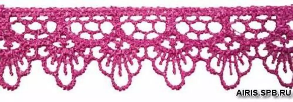 0575-1059 Кружево вязаное, 2 см*13,71 м (А560 цикламен)