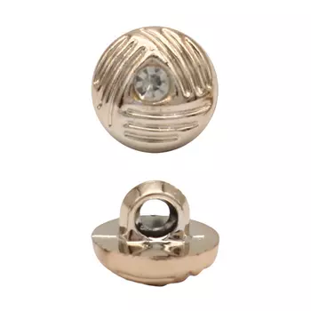 057 Пуговица на ножке со стразом 12мм (золото)