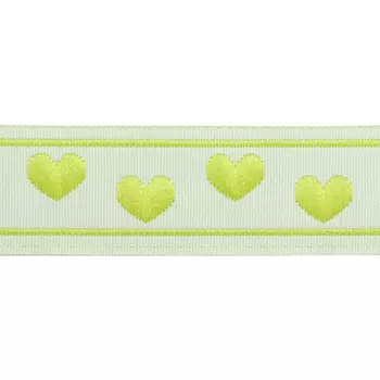 05-03504/17 Тесьма жаккардовая 17мм салат 'сердечки'