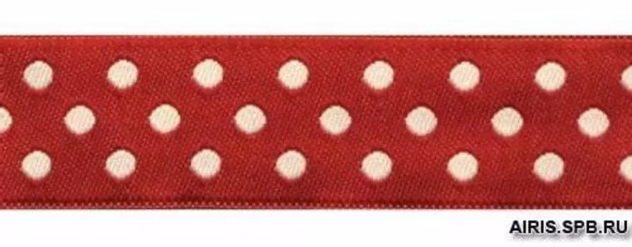 05-75008/20 Тесьма жаккард. красн 'горох'