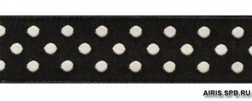 05-75009/20 Тесьма жаккард. чер 'горох'