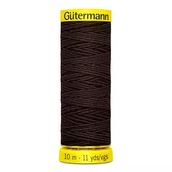 08 Нить Elastic эластичная для сборок и рюшей, 10м, п/э\п/у Gutermann 744557 (4002)