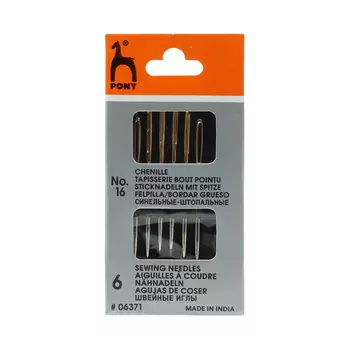 06371 Иглы для синели, глади № 16, 6 шт PONY
