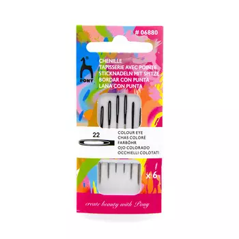 06880 Иглы для синели, глади № 22, 6 шт PONY