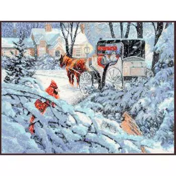 07.007 Набор для вышивания Палитра 'Краски зимы' 37х27см