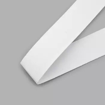 07-3043 Резинка обувная 25мм вязаная (белый)