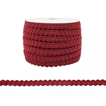 07-8021 Тесьма 8мм *40м (12 бордовый)